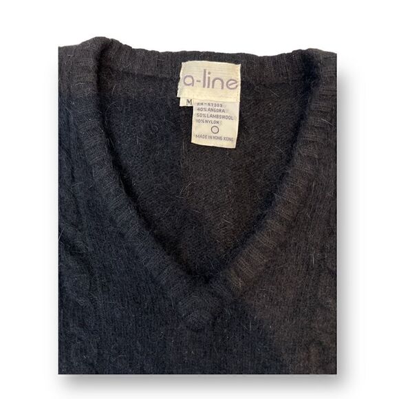 A-Line Vintage Fuzzy Wool Blend Sweater Size Smalll - Picture 4 of 5